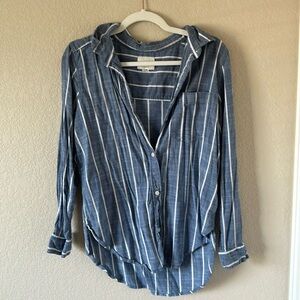 American Eagle Striped Chambray Top